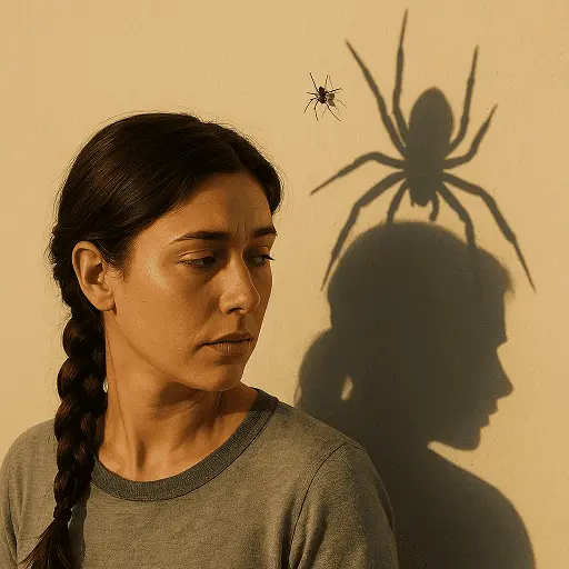 Terapia online para fobias específicas Mujer con miedo a las arañas